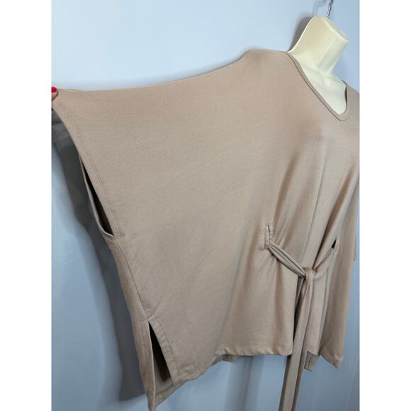 Softies Ultra Dream Belted Shawl Top Taupe Soft Relax Lightweight O/S New - Picture 8 of 15
